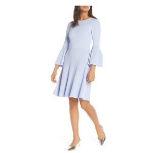 Eliza J Fit & Flare Sweater Dress periwinkle blue Size xs
